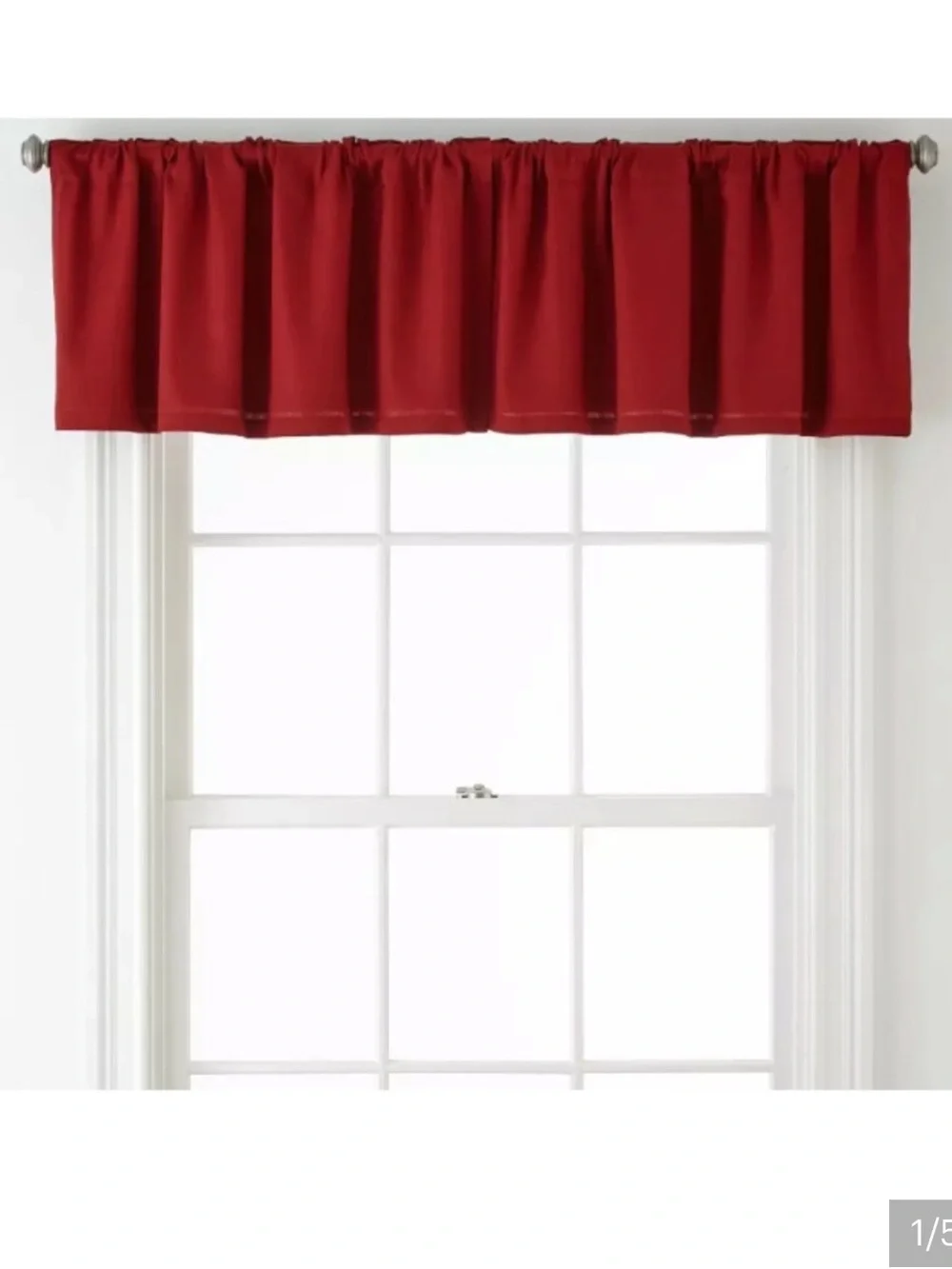Linden Street Tailored Window Valance Set JC Penney Rustic Red Lined